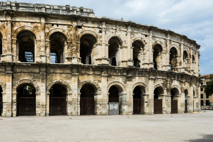 An ancient roman amphitheater.