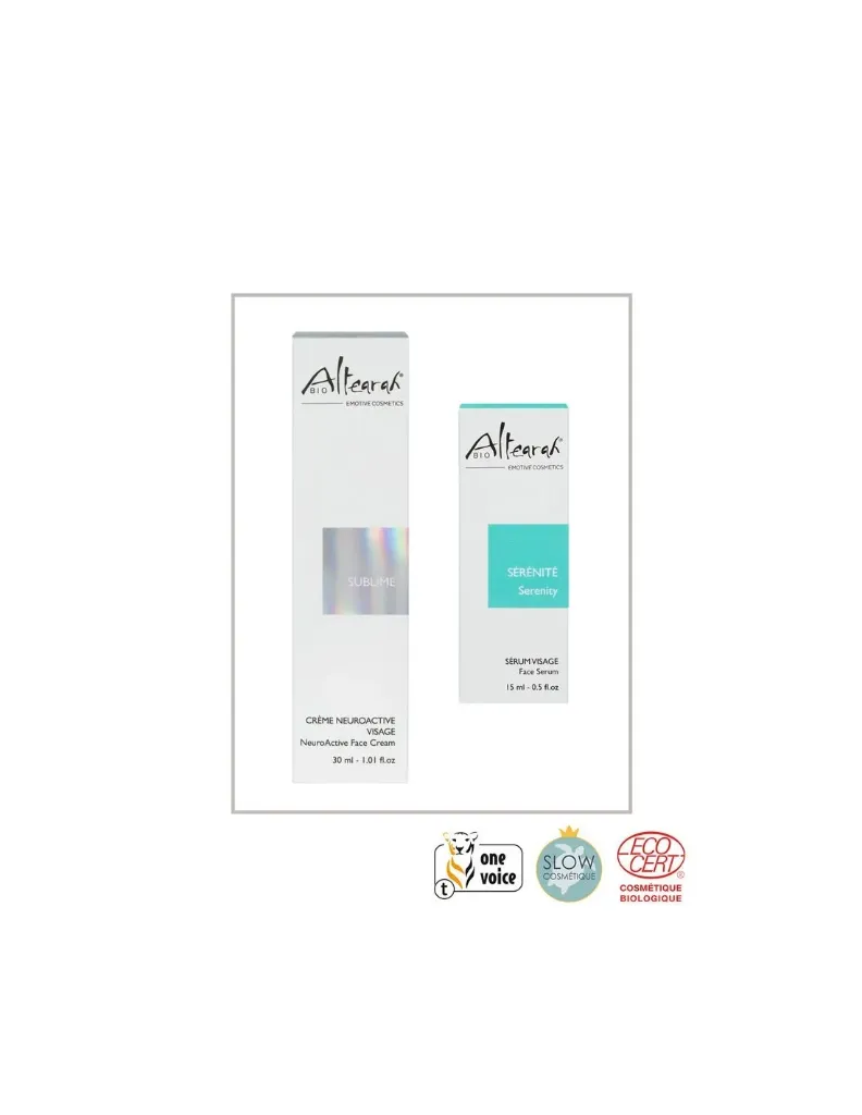 Coffret Duo Synergie Visage - Crème sublime + Sérum Sérénité - Altearah