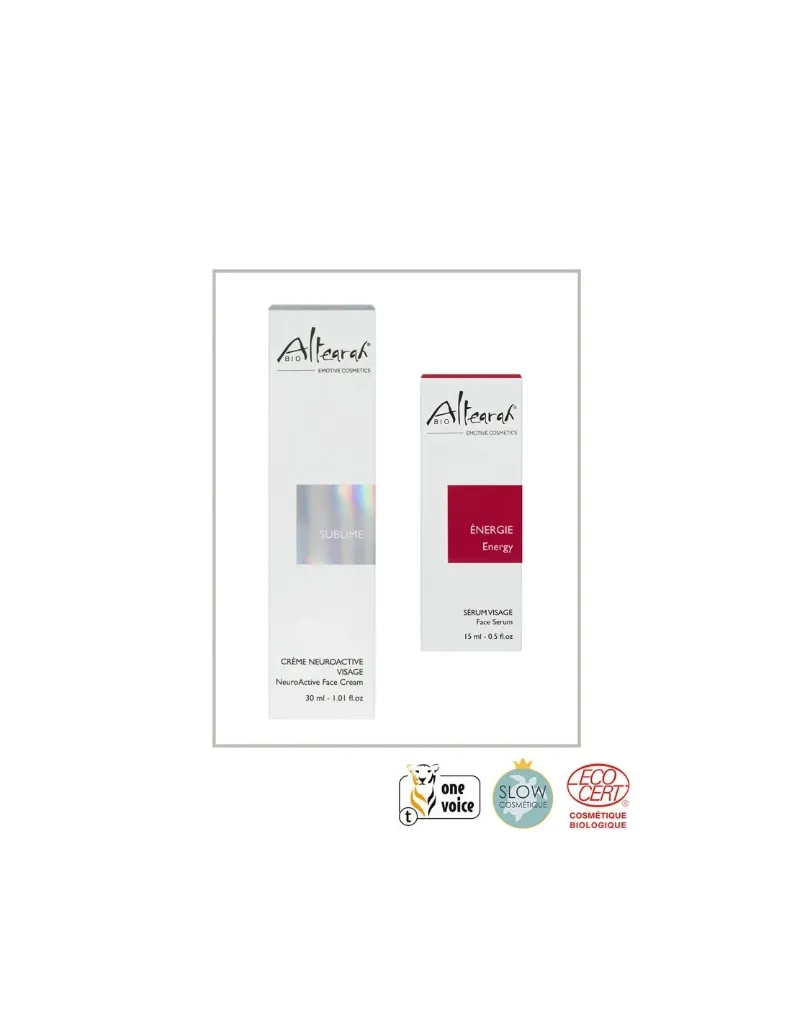 Coffret Duo Synergie Visage - Crème sublime + Sérum Énergie - Altearah