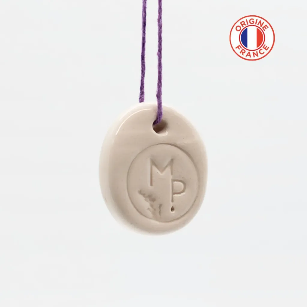 Petit GALET artisanal en céramique / diffuseur huile essentielle