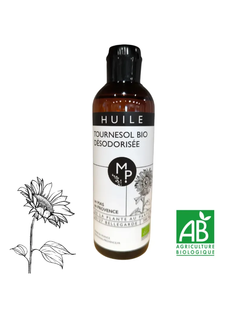 [HUITO200] Huile de tournesol BIO désodorisée 200ml