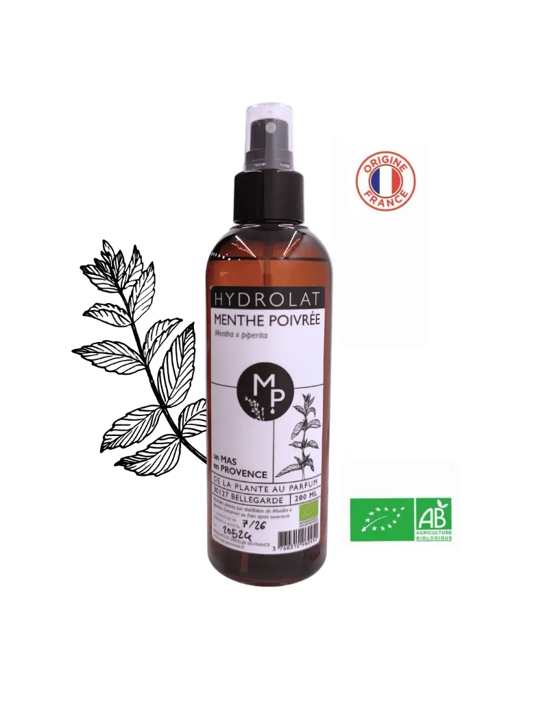 [HYMPBIO200] Organic PEPPERMINT Hydrolate 200 ml