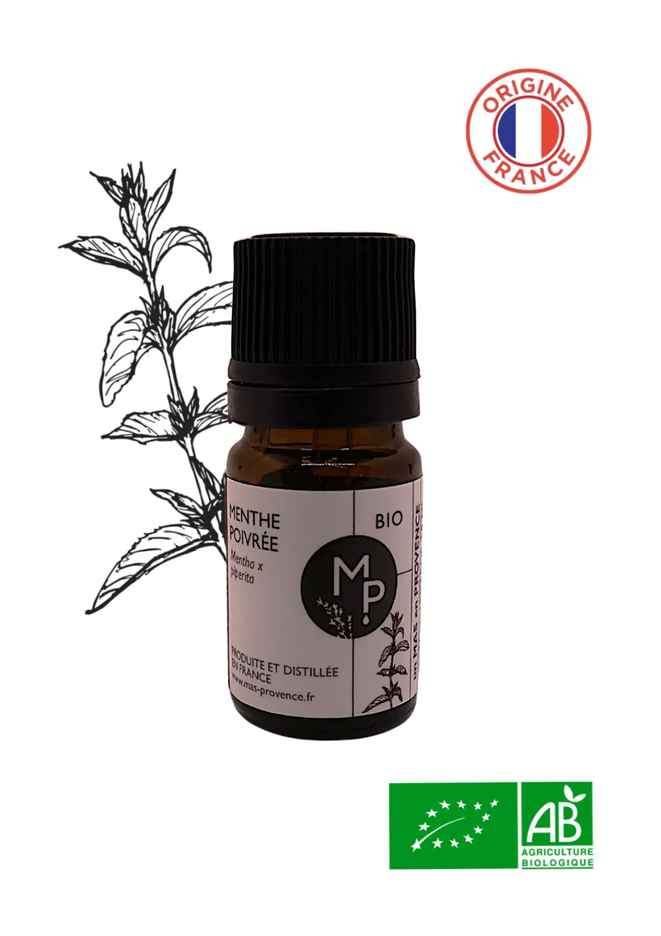 [HEMP05] PEPPERMINT Organic 5 ml - Essential oil